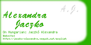 alexandra jaczko business card